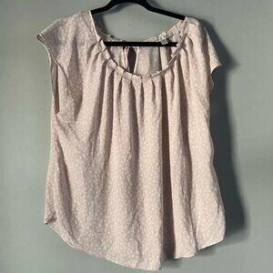 LC Lauren Conrad women’s blouse pink with white flowers size xl